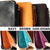 [CCOMPANY LIMITED] Men's Medium Wallet, Coin Purse, Card Case, Genuine Leather, Zipper Closure, Maurice (Dark Brown)