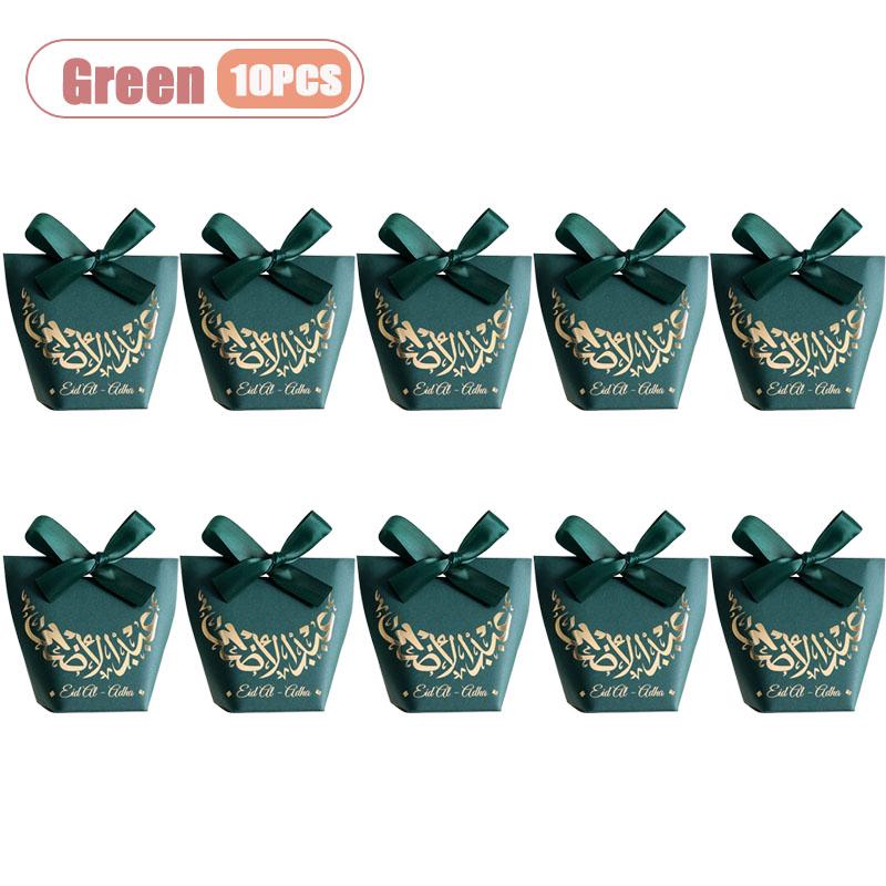 10-40PCS Ramadan Gift Boxes Eid Party Favor Bags for Middle Eastern Holiday Celebration Candy Treat Packaging