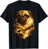 Schwarzer Mops heult den Mond an 90er Retro Tier Hundemama Haustier T-Shirt