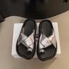 Muffin platform slippers women's outer wear summer new high-end fashion set toe beach sandals
