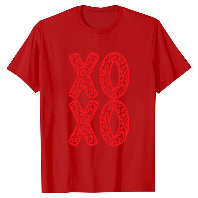 Funny Valentine Printed Couple's Versatile Casual Top Fashion High Street T-Shirts Women’s