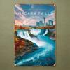 Metal Poster Niagara Falls Wall Art, Vintage Tin Sign for Living Room Home Decor, Retro Metal Wall Decor