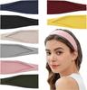 8 Pack Headbands Compatible Women Stretchy Hair Head Bands No Slip Fashion Women's Turban Head Wraps Elastic Hair Accessories Compatible Girls Yoga Wo