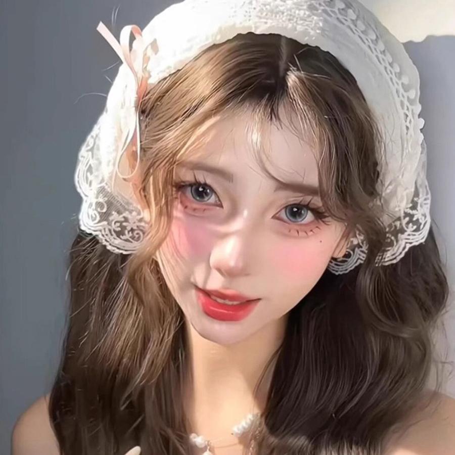 Fashion Vintage White Lace Headband, French Triangle Headband, Countryside Style Hairband for Women Girls Hair Hoops Accessories