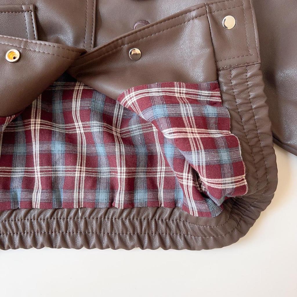 Korean-Style Girls' Leather Jacket - Spring/Autumn Fashionable Casual Coat BQB015