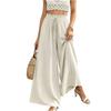 Women Loose Wide Leg Pants Elastic Waist Drawstring Trousers Casual Vacation Straight Leg Palazzo Pants