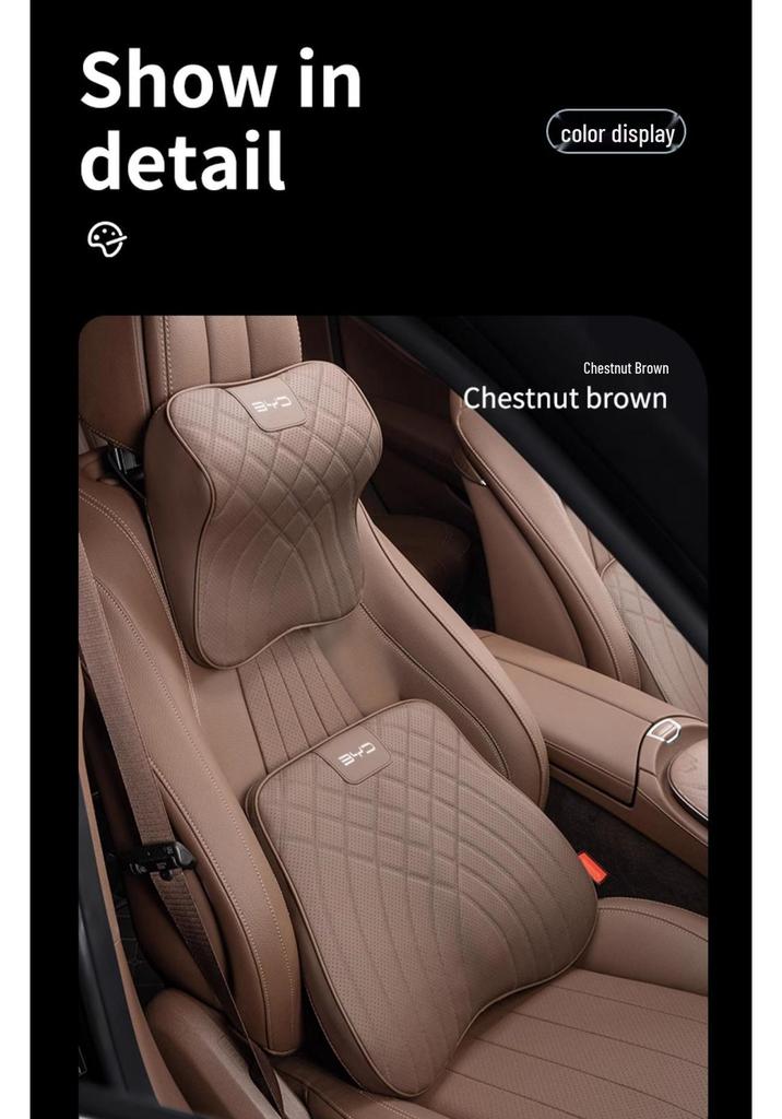 Car Neck Pillow & Waist Cushion for BYD Han EV, Qin Plus DMI, Tang, Song: Headrest & Interior Decor.