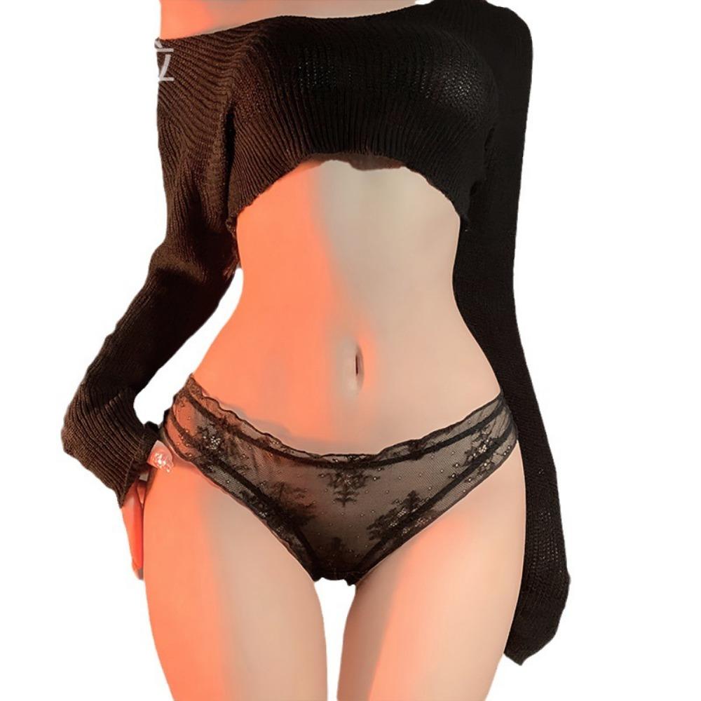 Bad Girl Cute Rabbit Hairball Panties T-Pants Thong Sexy Panties Lace Comfortable Rabbit Tail Fox Tail