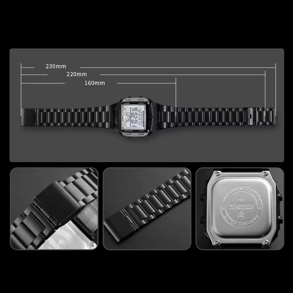 Skmei 1381 Chronograph Countdown Men Wristwatch Casual Outdoor Male Clock Luminous Reloj Montre Homme Digital Sport Mens Watch