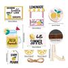 KX4B 1Set Lemon Tiered Tray Decor Party Background Decor for Indoor Outdoor Garden Yard Party Decoration