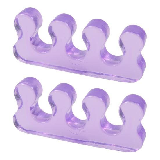 1 Pair Toe Separator for Overlapping Toes, 3-Hole Blue Gel Bunion Corrector, Soft SEBS Foot Spacer for Hallux Valgus, Toe Straightener for Women
