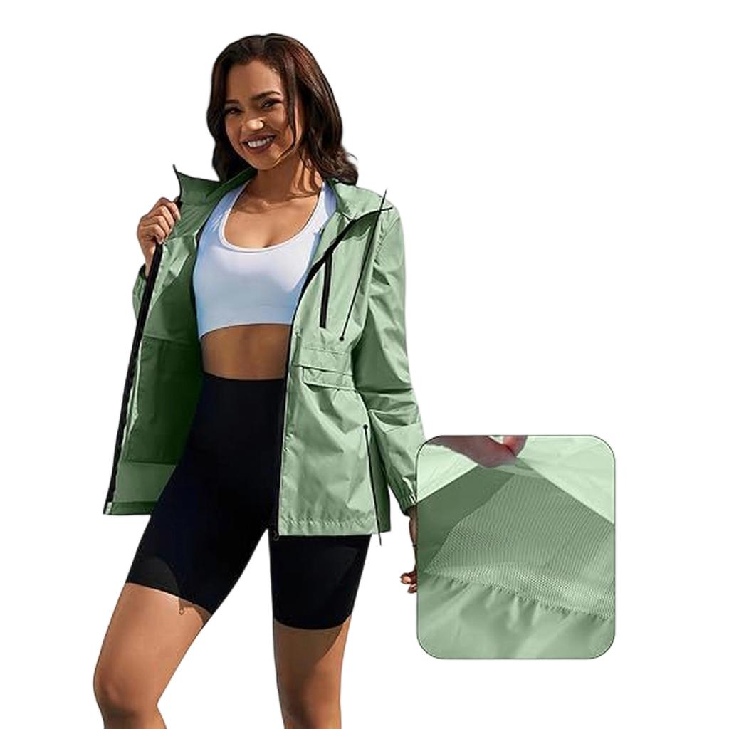 Damen faltbarer Regenmantel schmal geschnitten Windbreaker Jacke für Outdoor Reisen