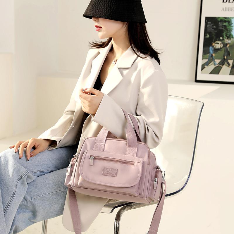 New Women's Fashion Trend Shoulder Bag Large Capacity Anti-splash Nylon Backpack Multi-layer Commuter Messenger Bag