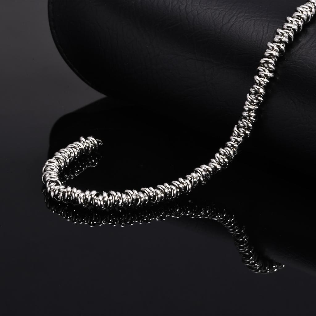 Women's Chic Irregular Twisted Stainless Steel Bracelets, Never Fade Unisex Couple Bracelet Stylish Wristband Jewelry