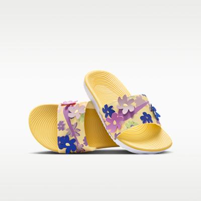 Nike Kawa Slide SE Soft Yellow Silt Red Sapphire (GS) 29.5