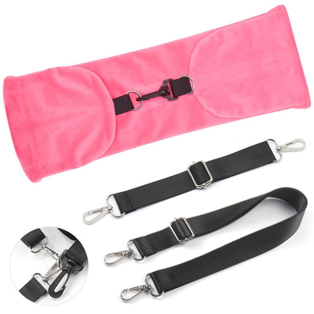 Travel neck pillow U-shaped, adjustable soft wool cover, can be filled with clothing for comfort