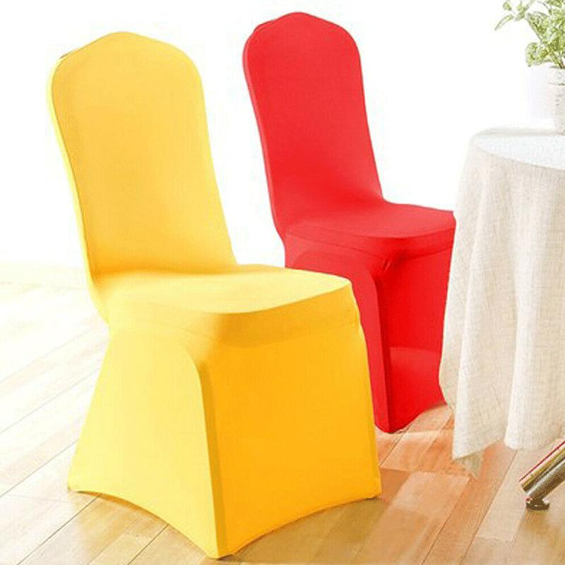Solid Color Chair Cover Spandex Slip Cover Stretch Wedding Banquet Party Reataurant Banquet Hotel Dining Chair Covers