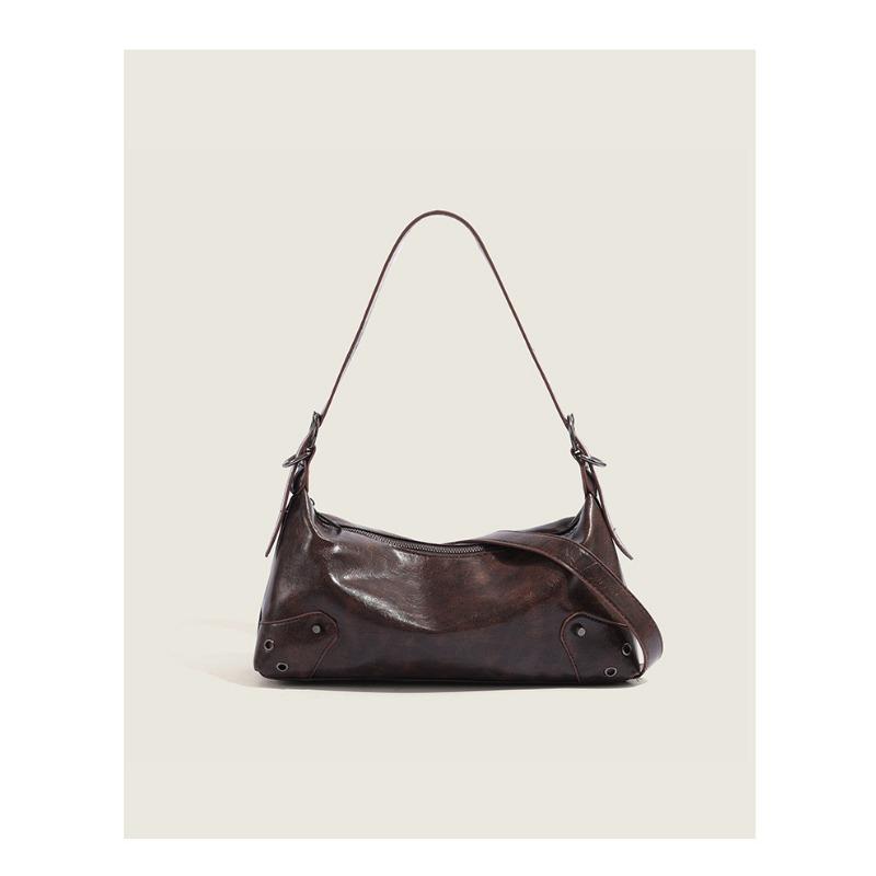 

Нишевый дизайн осень-зима винтажная сумка подмышкой сумка через плечо в иностранном стиле кофейный