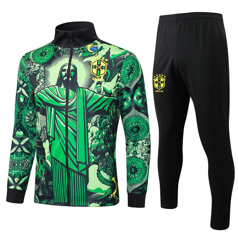 2024 Country Captain Reißverschluss Argentinien Portugal Italien Brasilien Deutschland Aufwärmtrikot Fußballtrikot