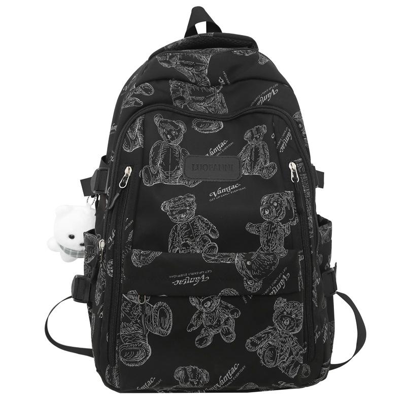 Schoolbag wholesale new backpack fashion bear large capacity student bag practical leisure travel shoulder back