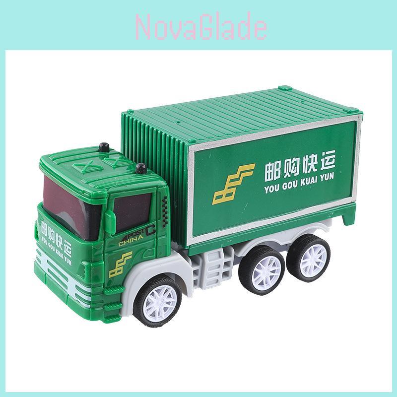 Educational Plastic Toy Cargo Truck With Rebound Mechanism For Toddlers And Kids