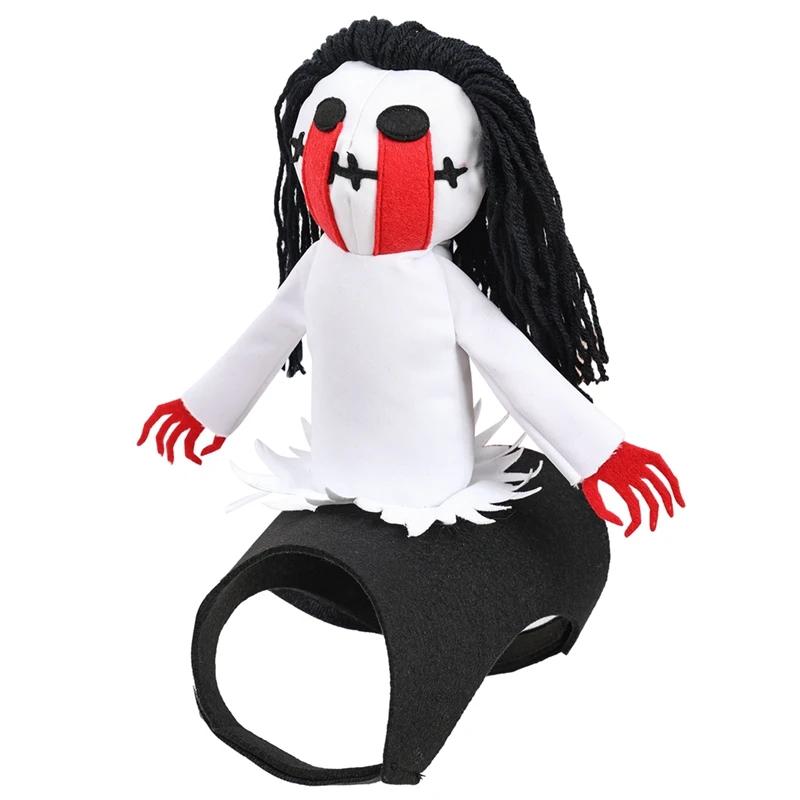 Halloween Dog Costume Funny Knight Sadako Ghost Outfit Knight Style Dog Cosplay Costume Sets Pet Clothing For Bulldog Dogs Coat