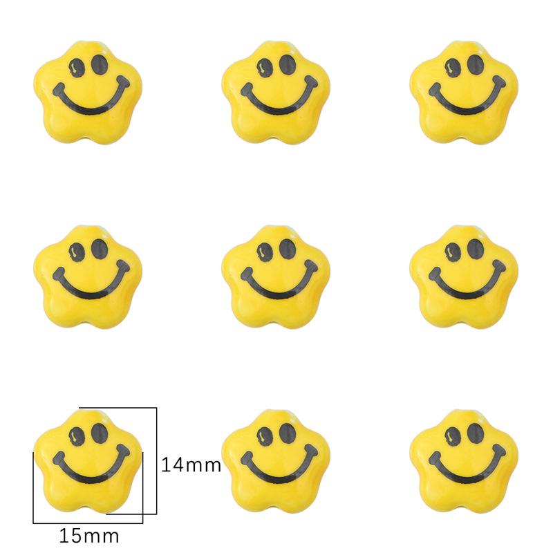 Retro Smiley Keramikperlen Koreanischer Stil Handykette Armband Halskette DIY Schmuckzubehör