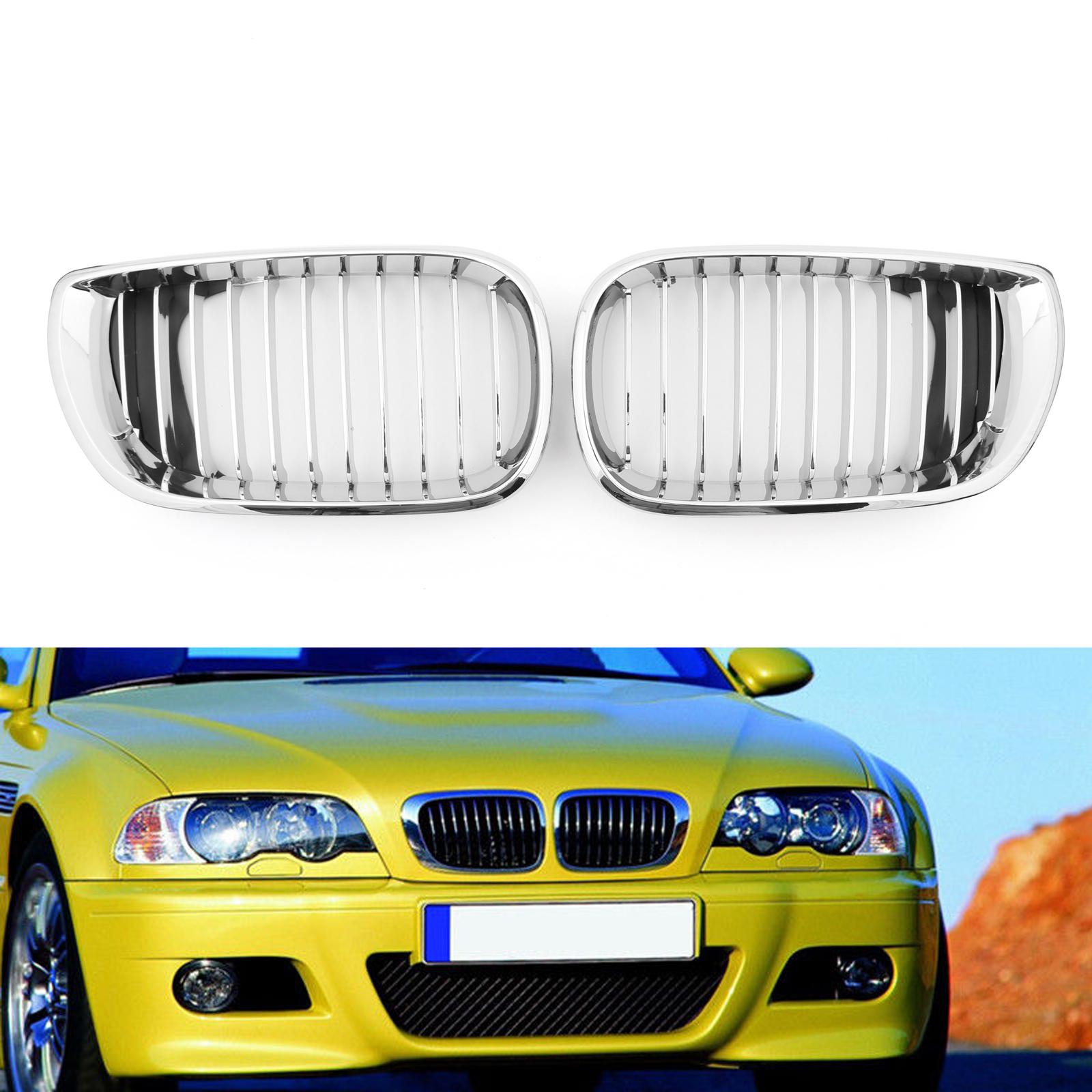

Front Kidney Hood Grille Grill For BMW E46 3 Series 4 Door 2002-2005 Chrome