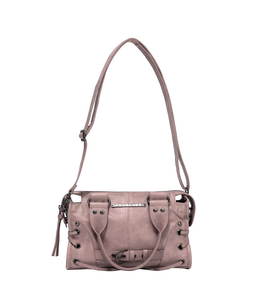 Fancy Club Belted Washed Vegan Leather Mini Bag (Baby Pink) F26Qe991