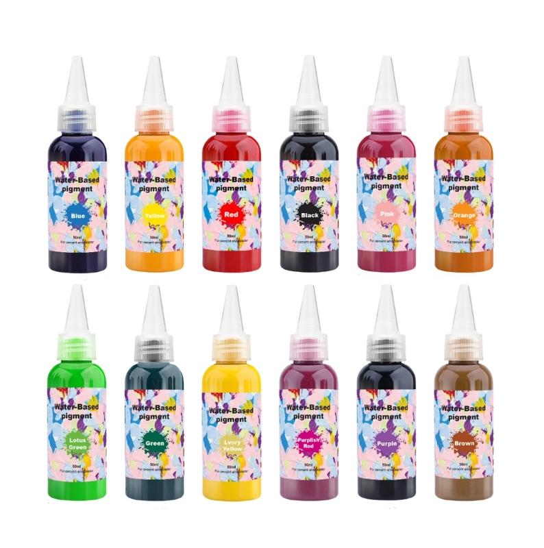 Светящийся пигмент для художественных проектов из гипсобетона с пипеткой и 50 мл водорастворимого красящего красителя 1