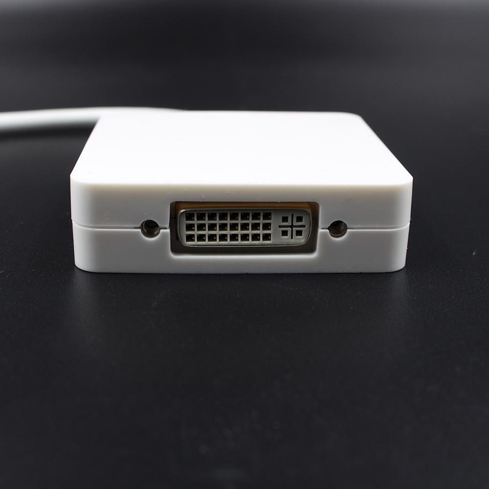 3-in-1 Mini DisplayPort DP Thunderbolt to DVI VGA HDMI Adapter for MacBook