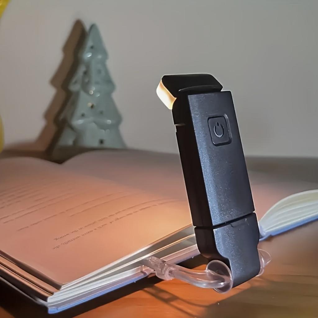 Mini USB Lade-Leselampe - Tragbar und Faltbar, Warmfarben- und Kaltlichtschutz, 3-stufige Helligkeitseinstellung, Klemmleuchte