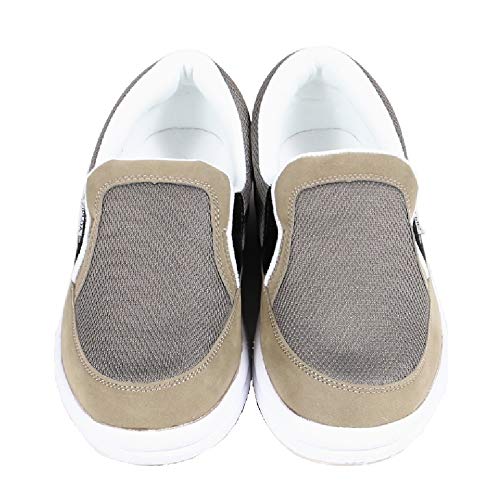 co-cos nobuoka ZIPLOA Ultra-Lightweight Slip-On Work Shoes with EVA Soles and No Toe Cap, Women's Sizes Available, Gray, Size 26cm