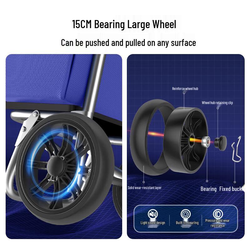 Lightweight Foldable Shopping Trolley