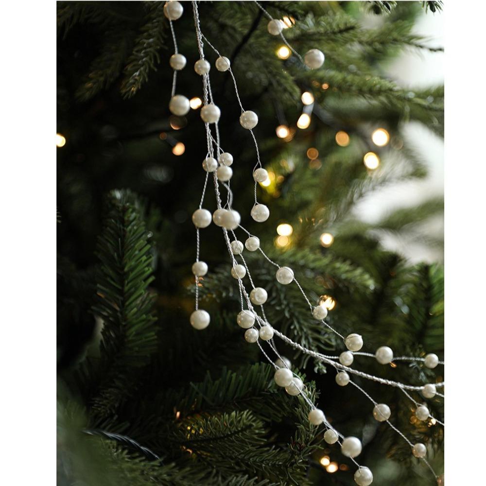 Crystal Imitation Pearl Chain Christmas Pendants New Year Creative Xmas Tree Ornaments Pendant Hanging Ornament