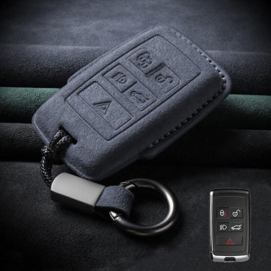 1Pcs Suede Leather Car Key Fob Case For Land Rover Range Rover Sport For Jaguar