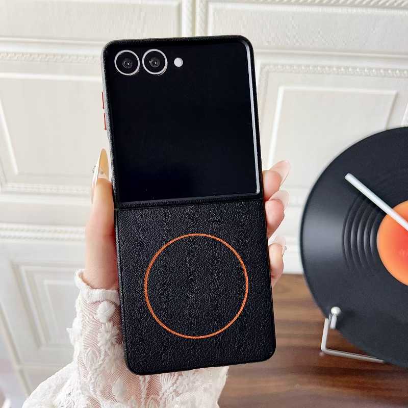 Popular Leather Frosted Matte Magnetic Cases For Samsung Galaxy Z Flip 7 FE 6 5 4 3 Slim Fall Prevention Wireless Charging Cover