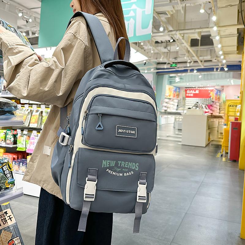 Large Capacity Student Schoolbag Lightweight Waterproof Women's Backpack Class Commuter Backpack