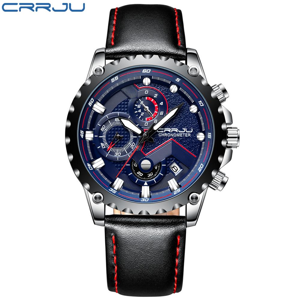 

Модные спортивные мужские часы CRRJU Relogio Masculino Clock мужские часы серебряный