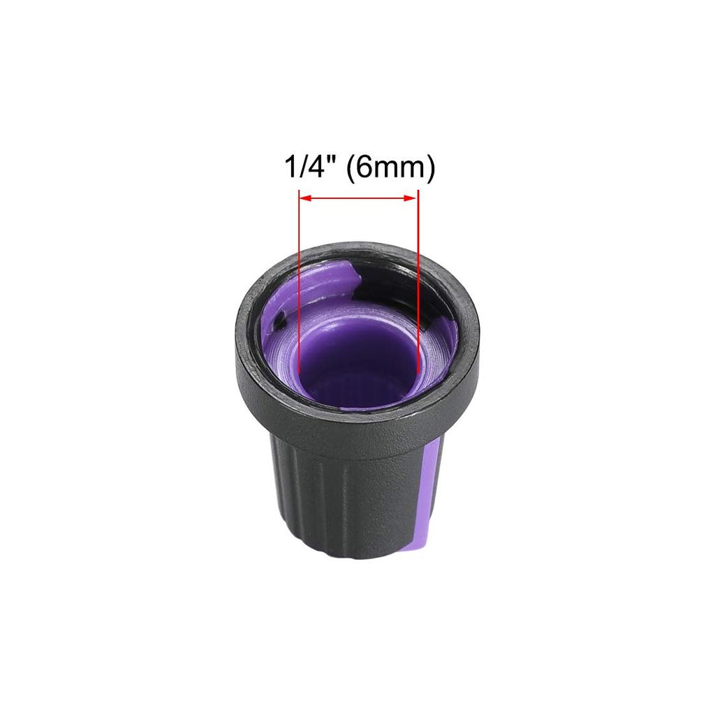Uxcell 6mm Shaft Hall Knob for Speaker Effect Pedal Amplifier Potentiometer Knob 10 Pieces Purple