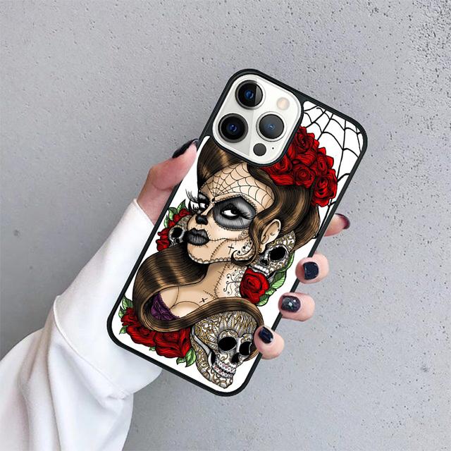 DIAMOND SKULL Phone Case Cover For iPhone 17 Air 15 16e 14 13 Pro Max 12 11 Pro Max Max Plus