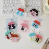 Korean Ins Style Y2K Wing House Hard Card Folder Brick Acrylic For 1Inch Id Photo Storage Display Pendant Keychain Ornaments