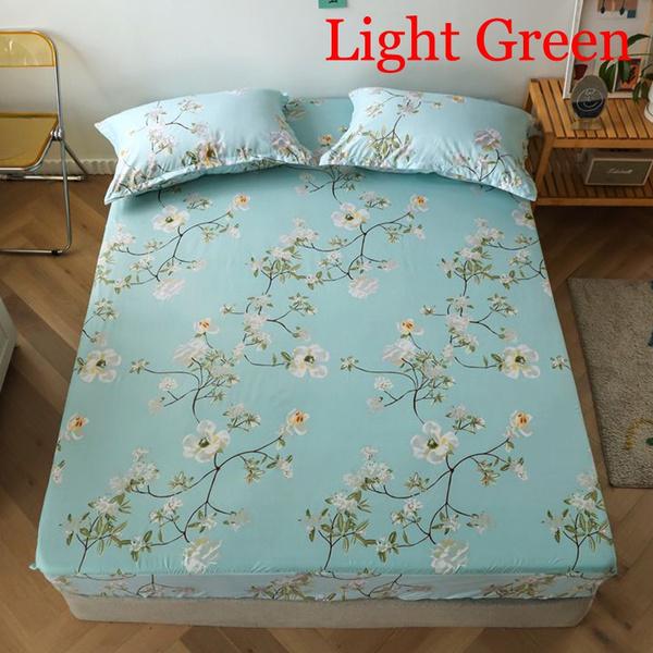 Elastic Fitted Sheet Deep Pockets Printed Brushed Microfiber Mattress Covers Set