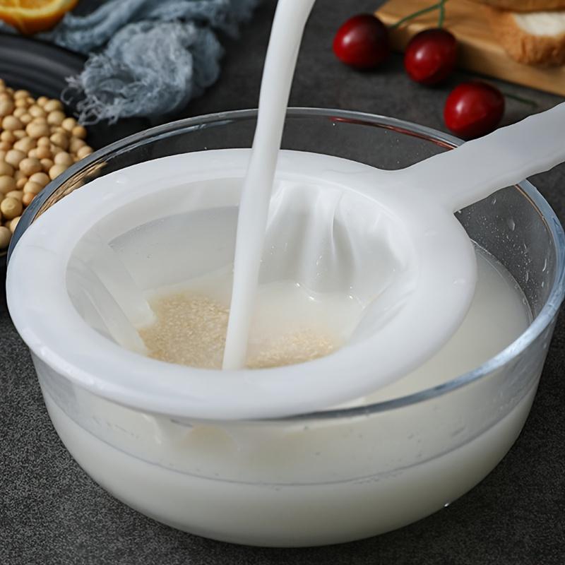 2pc Mesh Strainer For Soy Milk, Coffee, And Yogurt - Durable PC Material Dispenser For Efficient Filtration