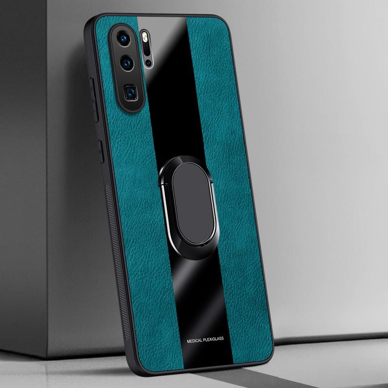 

Ring Holder Leather Case For Huawei P30 Pro Back Cover Luxury Magnetic Silicone Protection Phone Case For Huawei P40 Pro Plus P40 Pro Plus червоний