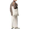 Jil Sander Classic Printed Logo Large Capacity Canvas And Leather Tote Shoulder Bag Unisex Tote Bags White JSMS852457MSB73019102