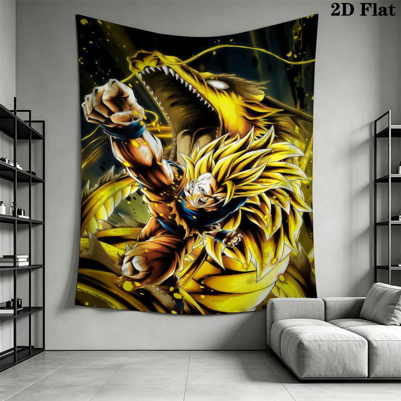 Dragon Ball Super Wall Tapestry Aesthetic Wall Hanging Printed Fabric Blanket Decorative Tapestries For Bedroom Living Room Home Decor