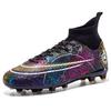 New FGTF Men's Breathable High-Top Soccer Shoes with Long/Short Studs for Teens & Kids, Stylish Design