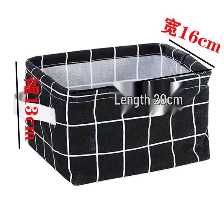 Compact Square Cotton Linen Storage Basket