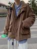 Herren Cord Baumwolljacke im Hongkong-Stil mit warmem Lammwollfutter und Stehkragen